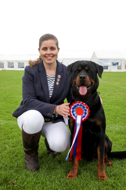 Adell Miller with Denali, Champion Dog at Orkney County Show